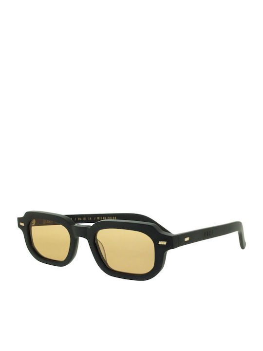 Gast PAI Unisex Sunglasses with Black Plastic Frame and Brown Lens PA04
