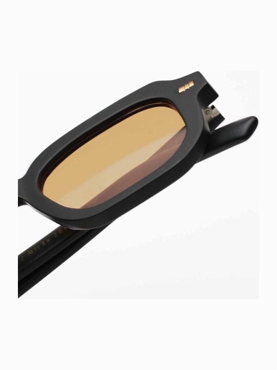Gast PAI Unisex Sunglasses with Black Plastic Frame and Brown Lens PA04