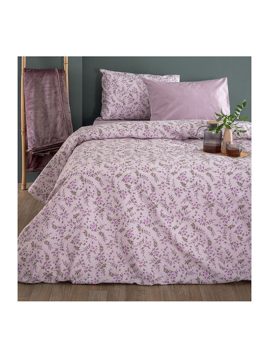 Palamaiki Duvet Cover Set Cotton Single with Pillowcase 170x250 Fb0235 Pink