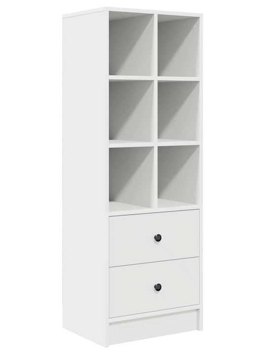 Дървено Бюро с Библиотека Бяло 80x40x76см
