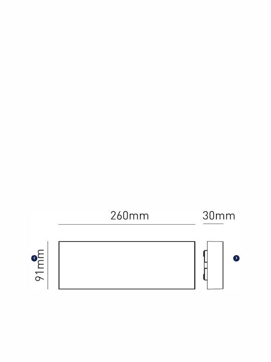 Bot Lighting Wandmontiertes Außenbeleuchtung LED IP65 mit Einstellbares Weiß Licht