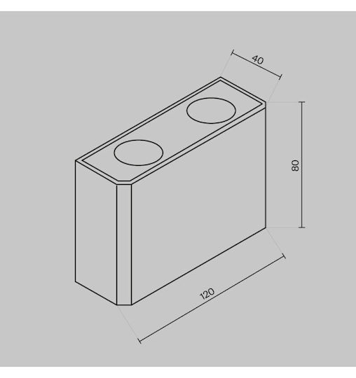 Maytoni Wandmontierte Außen-Deckenleuchte LED IP54 4W Doppelstrahl