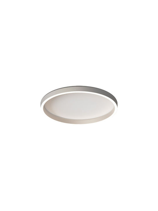 Zambelis Lights Πλαφονιέρα Οροφής Ασημί με Ενσωματωμένο LED