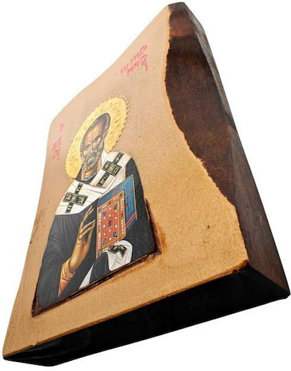 IconsGR Imaginea Sfântul Nicolae Lemn 25x38cm