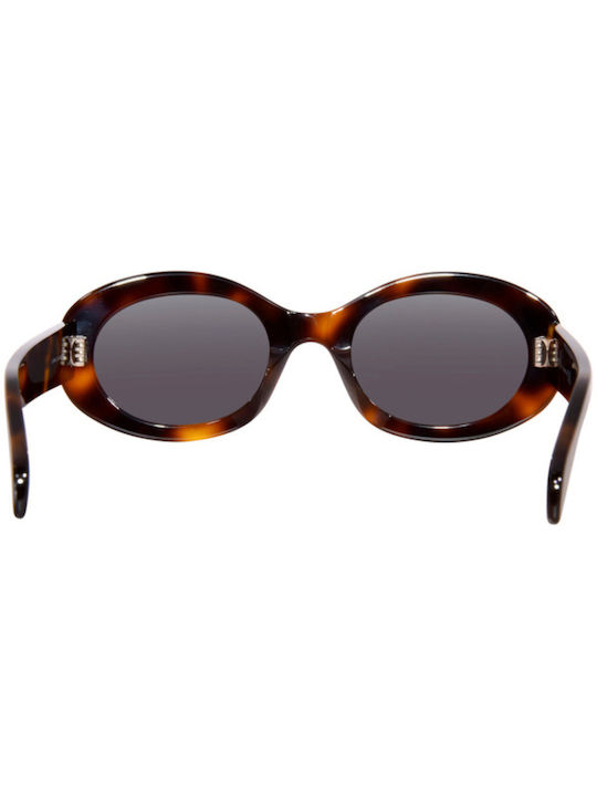 Celine Damen Sonnenbrille mit Braun Schildkröte Kunststoff Gestell und Gray Linse cl40194u-53A