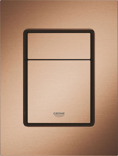 Grohe Skate Cosmopolitan S Плоча за тоалетни чинии Двойно промиване Четка, топло слънчев закат Brushed Warm Sunset
