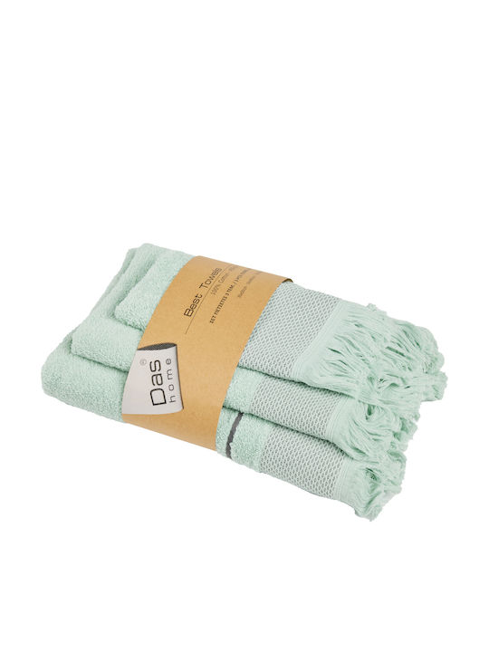 Das Home 3-tlg. Set Badetücher Best Türkis Gewicht 450gr/m²