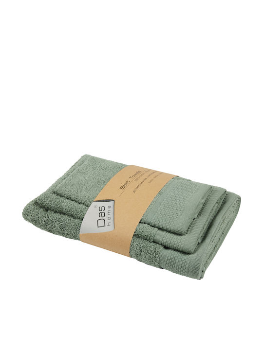 Das Home Set Prosoape de Baie 3 buc 0836 Verde Greutate 450gr/m²