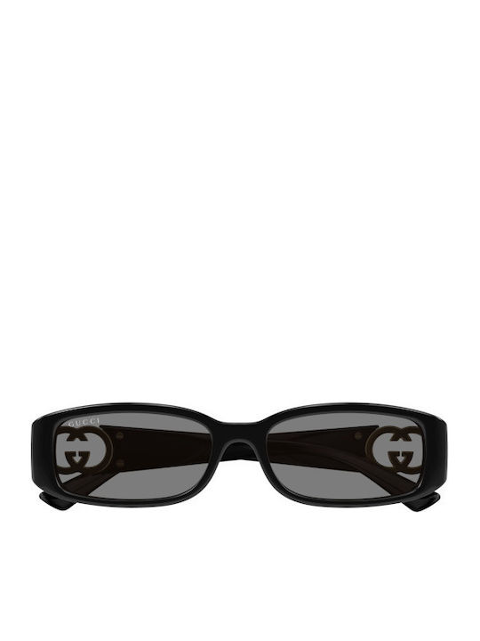 Gucci Women’s Sunglasses With Black Horn-Rimmed Frame And Grey Lens GG1661S 001