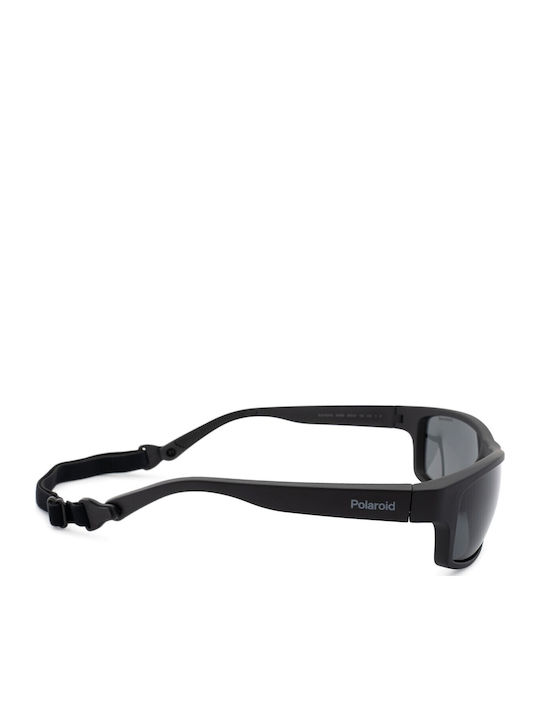 Polaroid Men's Sunglasses with Black Horn-Rimmed Frame and Grey Polarized Lens PLD7037/S 807/M9
