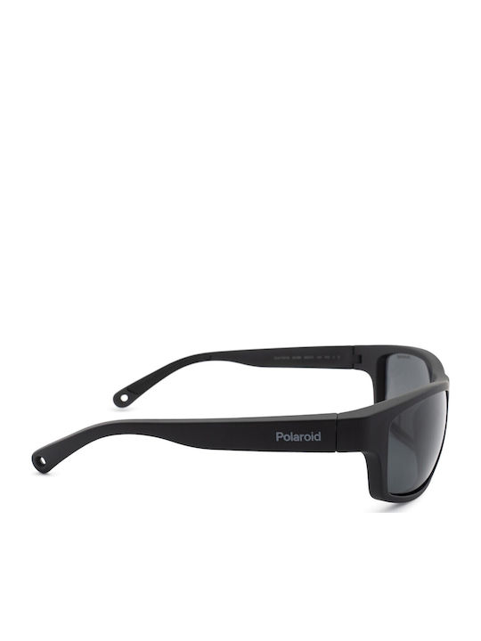 Polaroid Men's Sunglasses with Black Horn-Rimmed Frame and Grey Polarized Lens PLD7037/S 807/M9