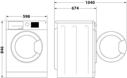 Whirlpool WP B9X WBS EE Στεγνωτήριο 9kg με Αντλία Θερμότητας