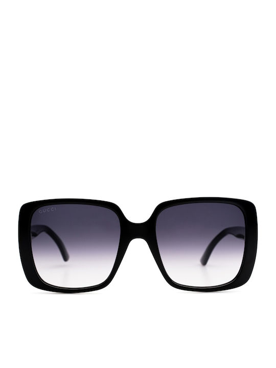 Gucci Women’s Sunglasses with Black Horn-Rimmed Frame and Grey Gradient Lens GG0632S 001