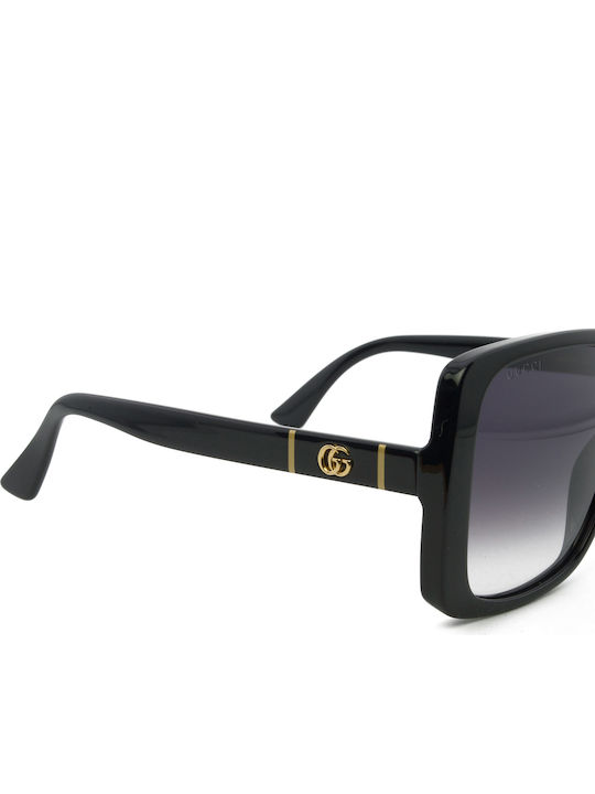 Gucci Women’s Sunglasses with Black Horn-Rimmed Frame and Grey Gradient Lens GG0632S 001