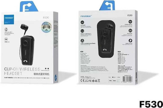Fineblue F530 In-ear Bluetooth Handsfree Ακουστικό Πέτου Μαύρο
