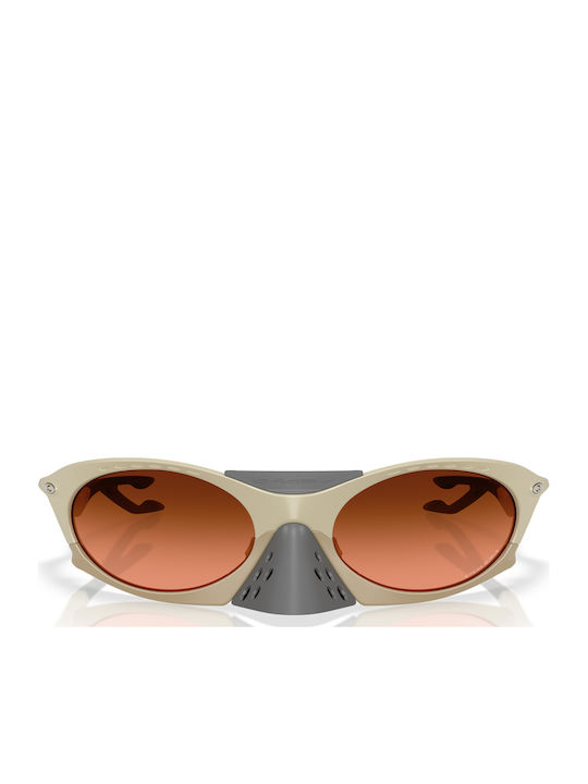 Oakley Plantaris Unisex Sunglasses With Beige Horn-Rimmed Frame And Brown Lens OO9437-02