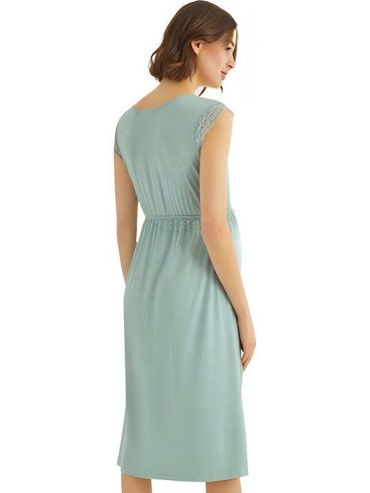 Monamise Nightgown Maternity & Nursing Mint