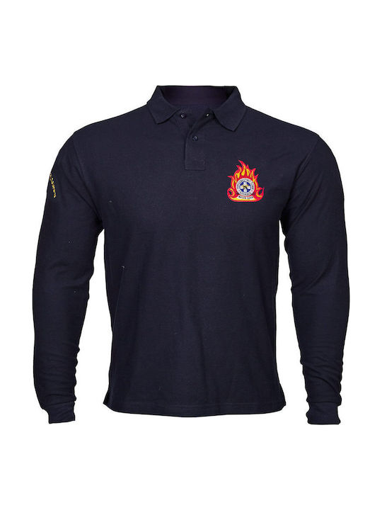 Polo Shirt Feuerwehr Sicherheitskräfte Shirts & Sweatshirts Mitternachtsblau Griechische Streitkräfte