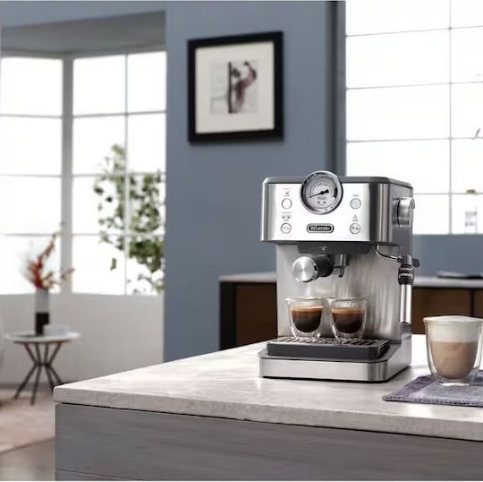 De'Longhi Classic Espresso Coffee Machine 1325W Pressure 15bar Silver EM450.M
