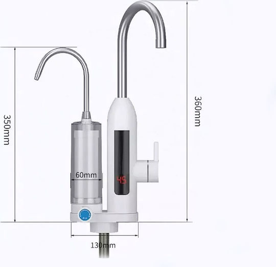 Electric Single-Phase Instant Heater Tap for Kitchen 3kW