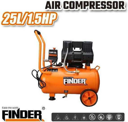 Finder Einphasig Luftkompressor mit Leistung 1.5hp und Lufttank 25Es 198378