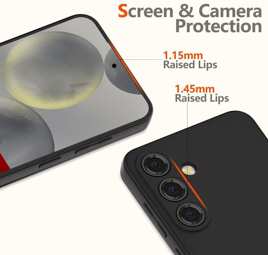 Tech-Protect Icon Umschlag Rückseite Silikon Schwarz (Galaxy S25 FE)