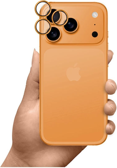 3MK Camera Protection Tempered Glass Orange for the Apple iPhone 17 Pro, 17 Pro Max
