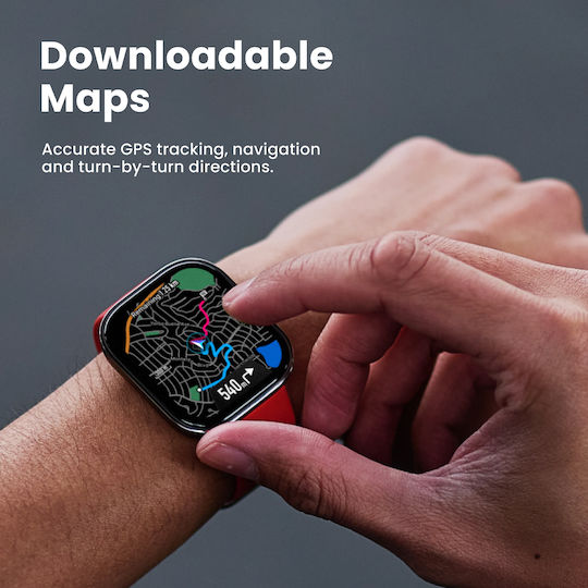 Amazfit Bip 6 46мм Водоустойчив Смартчасовник с Пулсомер (Червен)