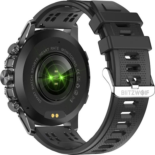 BlitzWolf BW-AT6 Plus 51mm Smartwatch mit Pulsmesser (Schwarz)
