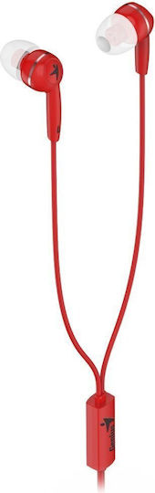 Genius HSM320 In-ear Handsfree Ακουστικά με Βύσμα 3.5mm Κόκκινο