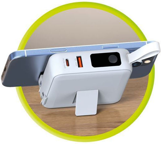 Mobile Origin PBT-03L-WHT MagSafe Power Bank 10000mAh 20W με Θύρα USB-A και Θύρα USB-C Power Delivery Λευκό