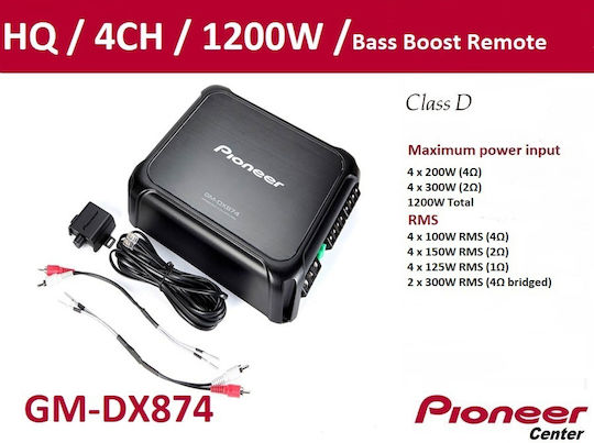 Pioneer Ενισχυτής Автомобилен 4 канала (Клас FD)