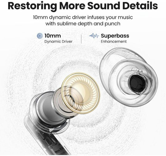 Ugreen HiTune T3 Pro In ear Bluetooth хендсфри Слушалки Бял