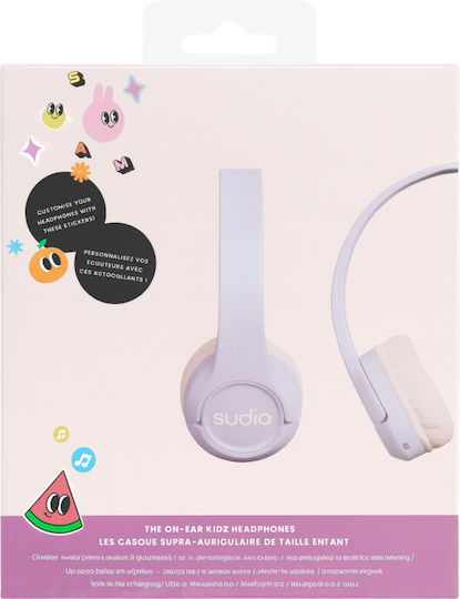 Sudio K1 Kids Kabellose Bluetooth Kinder Am Ohr Kopfhörer mit 30 Stunden Betriebszeit Lila