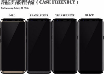 Vmax Γυαλί Προστασίας Fullcover 3d Full Curved 0.23mm Case Friendly Samsung G950 Galaxy S8 Plus Χρυσο