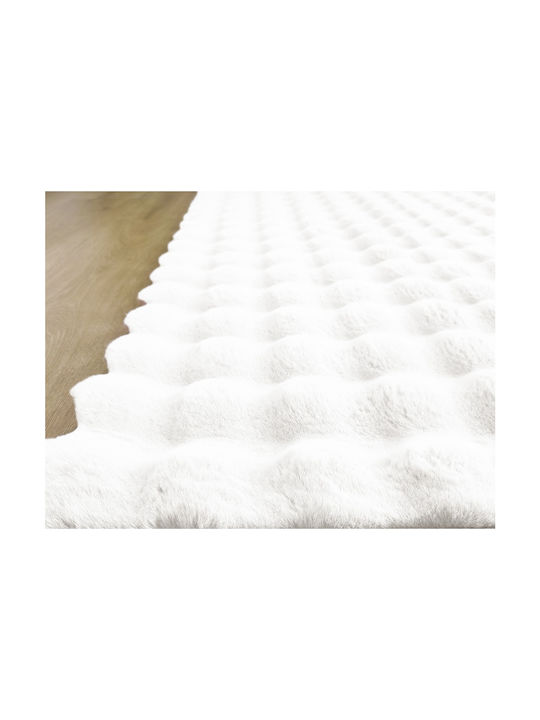 Beauty Home Χαλί Αντιολισθητικό Γούνινο 67x140cm Λευκό