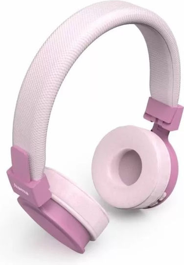 HAMA Freedom Lit II Wireless / Wired On Ear Headphones with 15 hours of Operation Pink