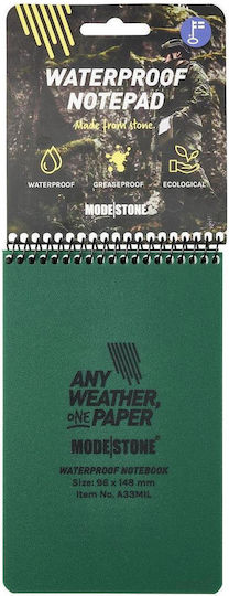 Modestone Notizbuch mit Punkten und Stifthalter Grün
