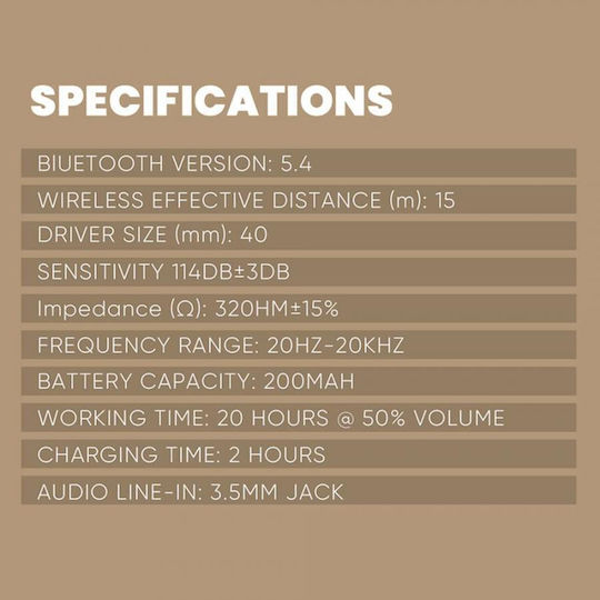 Sonic Gear Airphone 5 (2025) Fără fir / Cu fir Over Ear Căști cu 10 ore de Funcționare Carbon