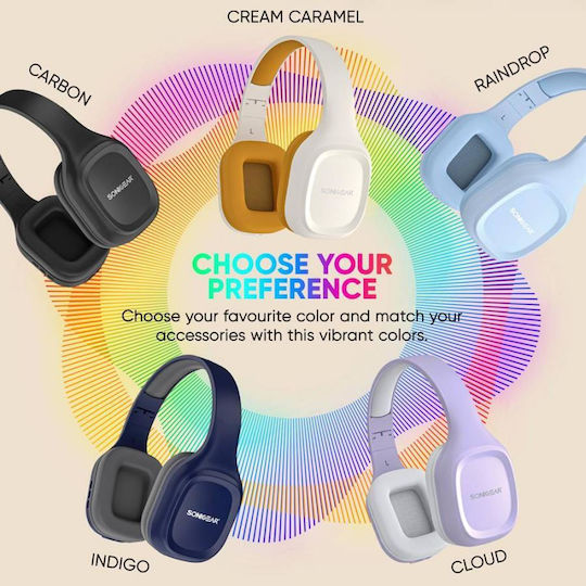 Sonic Gear Airphone 5 (2025) Wireless / Wired Over Ear Headphones with 10 hours of Operation Raindrop