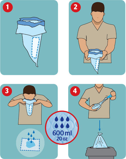 Super Absorbent Vomit Bag Dr.helewa Safety Cord 600ml 20 Pieces