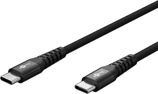 Goobay Braided USB 2.0 Cable USB-C Male - USB-C 60W Black 3m 73955