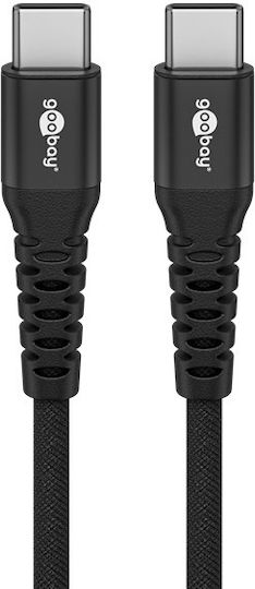 Goobay Braided USB 2.0 Cable USB-C male - USB-C 60W Μαύρο 2m 73954