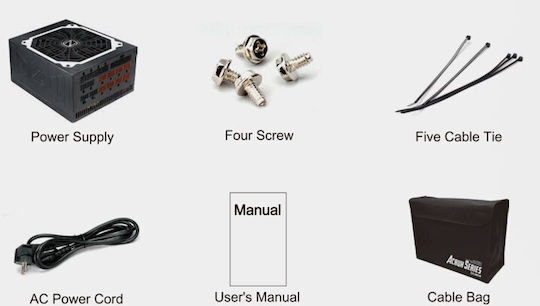 Zalman 850W Black Computer Power Supply Full Modular 80 Plus Platinum (ZM850-ARX)