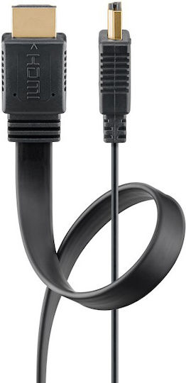 Goobay HDMI 2.1 Ultra High Speed 48Gbps 4K 120Hz HDR VRR Flat Cable HDMI male - HDMI male 1.5m Μαύρο