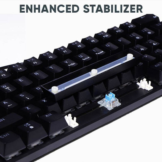 Armaggeddon MKA-1C Core Gaming Mechanische Tastatur 60% mit Benutzerdefiniert Blau Schaltern und RGB-Beleuchtung (Englisch US) Weiß