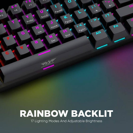 Armaggeddon MKA-1C Core Gaming Mechanische Tastatur 60% mit Benutzerdefiniert Blau Schaltern und RGB-Beleuchtung (Englisch US) Weiß
