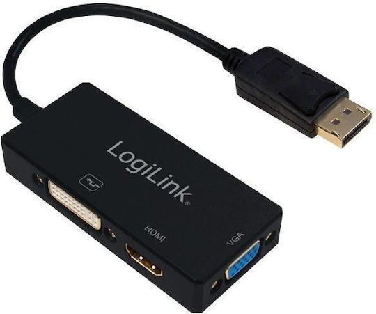 LogiLink Μετατροπέας DisplayPort male σε DVI-D / HDMI / VGA female 1τμχ CV0109