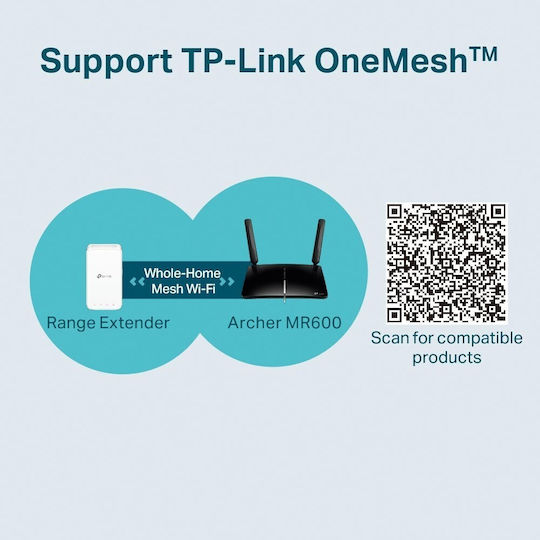TP-LINK Archer MR600 v2 Безжичен 4G Wi-Fi 5 - Wi-Fi 5 с 4 Порта Ethernet