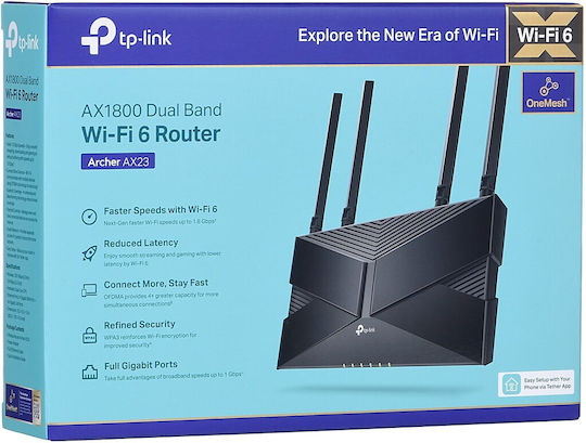 TP-LINK Archer AX23 v2 Ασύρματο Router Wi‑Fi 6 με 4 Θύρες Gigabit